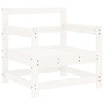 vidaXL Chaises de jardin et coussins lot de 2 blanc bois de pin massif