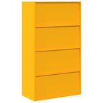 vidaXL Armoire de rangement 2 Pièces Jaune moutarde 80 x 40 x 140 cm