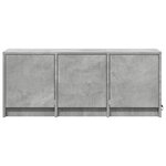 vidaXL Meuble TV avec LED gris béton 97x34x40 cm bois d'ingénierie