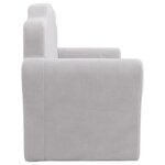 vidaXL Canapé pour enfants 2 places gris clair peluche douce