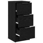 vidaXL Buffets 2 Pièces Chêne noir 30 x 30 x 70 cm Bois d'ingénierie