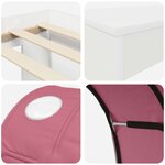 vidaXL Lit avec Tunnel 4 Pièces Blanc et rose Bois d'ingénierie