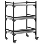 vidaXL Chariot de cuisine sonoma gris 50x35x75 5 cm bois d'ingénierie