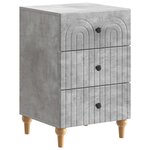 vidaXL Cabinet de chevet Gris béton 43 x 41 x 66 5 cm