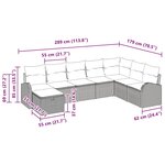 vidaXL Ensemble de canapé de jardin avec coussin 8 Pièces beige et crème