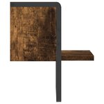 vidaXL Étagère murale avec barre chêne fumé 20x25x30 cm