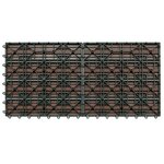 vidaXL Carreaux de terrasse 6 Pièces WPC 60x30 cm 1 08 m² Marron