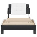vidaXL Cadre de lit sans matelas noir et blanc 80x200 cm similicuir