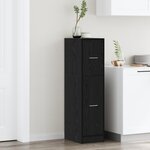 vidaXL Cabinet d'Apothicaire Chêne Noir 30x41x118 cm Bois d'Ingénierie