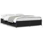 vidaXL Cadre de lit sans matelas noir 150x200 cm