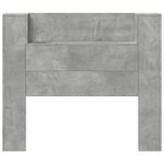vidaXL Tête de lit Gris béton 120 x 16 5 x 103 5 cm Bois d'ingénierie