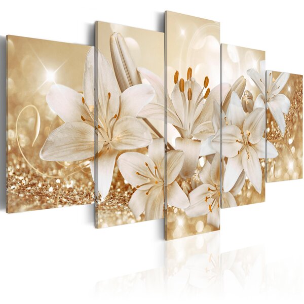 Tableau - golden bouquet l x h en cm 100x50