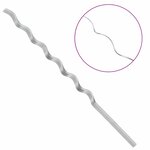 vidaXL Soutien de plante 20 Pièces Argenté 110 x 0.6 x 0.6 cm Acier