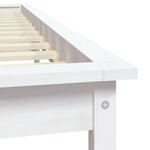 vidaXL Cadre de lit sans matelas blanc bois de pin massif