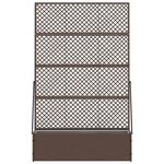 vidaXL Jardinière Marron 105 x 30 x 170 cm Métal