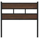 vidaXL Tête de lit chêne marron 90 cm acier et bois d'ingénierie