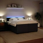 vidaXL Sommier à lattes de lit et matelas Gris foncé 200x200cm Velours