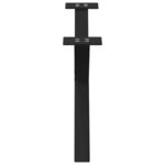 vidaXL Pieds de table basse en forme de X  2 pièces  noir  70 x (30-31) cm  acier