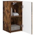 vidaXL Meuble TV mural Chêne fumé 30 x 31 x 60 cm Bois d'ingénierie