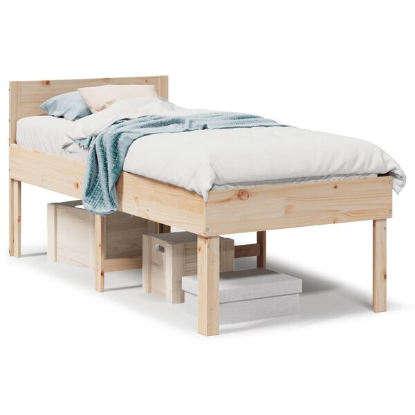 vidaXL Cadre de lit sans matelas 75x190 cm bois de pin massif