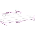 vidaXL Étagères flottantes 4 Pièces 80x23 5x4 cm bois d'ingénierie