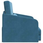 vidaXL Canapé-Lit Bleu 65 x 80 x 83 cm Velours