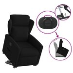 vidaXL Fauteuil inclinable noir tissu