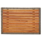 vidaXL Salon de jardin 3 Pièces avec coussins Gris Résine tressée