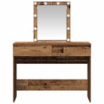 vidaXL Coiffeuse Bois Ancien 100 x 40 x 130 cm Bois d'ingénierie