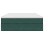 vidaXL Lit avec rangement et matelas Vert foncé 140 x 190 cm Velours