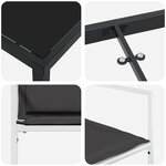 vidaXL Ensemble de salle à manger pour jardin 5 Pièces Blanc