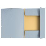 Chemise 3 rabats à élastiques carte lustrée 400g/m2 - A4 - Gris tourterelle x 25 EXACOMPTA