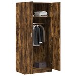 vidaXL Garde-robe Chêne fumé 80x52x180 cm Bois d'ingénierie