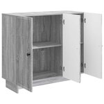 vidaXL Buffet Sonoma gris 89 x 34 5 x 80 cm Bois d'ingénierie