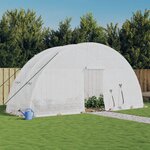 vidaXL Serre avec cadre en acier blanc 12 m² 6x2x2 85 m