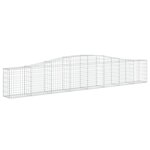 vidaXL Panier de gabions arqué 400x30x60/80 cm Fer galvanisé