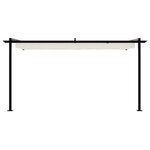 vidaXL Gazebo mural Crème Acier