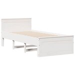 vidaXL Cadre de lit sans matelas avec tête de lit 90x190 cm pin massif