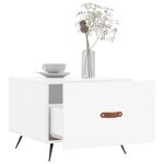 vidaXL Tables basses 2 Pièces blanc brillant 50x50x40cm bois d'ingénierie