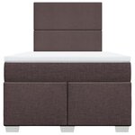 vidaXL Sommier à lattes de lit avec matelas Marron foncé 120x200 cm