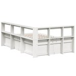 vidaXL Lit bibliothèque sans matelas blanc 140x190 cm bois pin massif