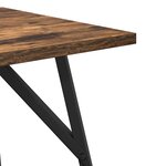 Table d'appoint vidaXL 2 Pièces Chêne fumé en bois d'ingénierie et métal