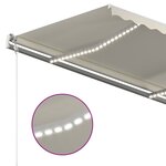 vidaXL Auvent automatique avec capteur de vent et LED 400x350 cm Crème