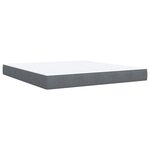 vidaXL Sommier à lattes de lit et matelas Gris foncé 180x200cm Velours