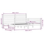 vidaXL Cadre de lit Bois de pin massif 200x200 cm