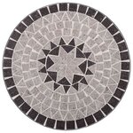 vidaXL Table de bistro mosaïque Gris 60 cm Céramique