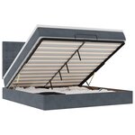 VidaXL Cadre de lit ottoman avec matelas gris foncé 180x200cm velours
