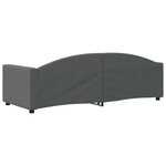 vidaXL Lit de repos sans matelas gris foncé 80x200 cm tissu
