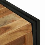 vidaXL Boîte de Rangement Marron et noir 80 x 50 x 50 cm Bois d'acacia