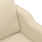vidaXL Ensemble de canapés 4 Pièces avec coussins Crème Tissu
